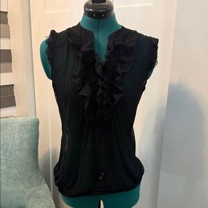 The Limited Black Ruffled Blouse